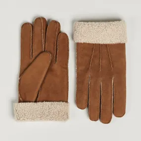 Bernard Lambskin Suede Glove Cognac