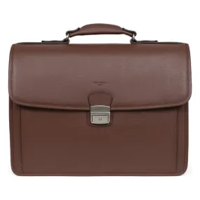 Cartable A4 Cuir CONFORT Chocolat Hexagona - Sac à dos Homme sur MenCorner