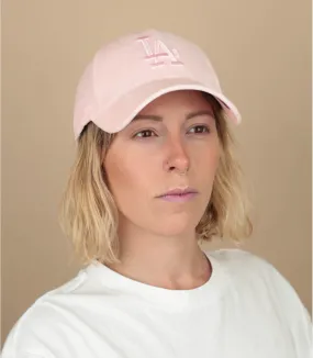 Casquette baseball femme LA velours rose - Casquette Wmn Velour 9Forty LA light pink New Era : Headict