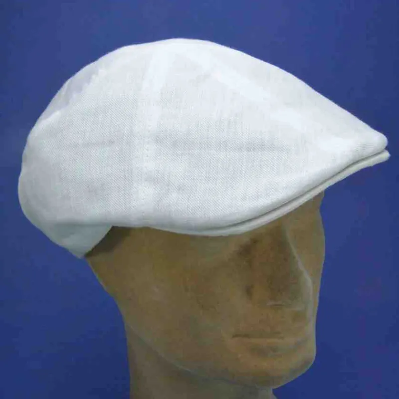 Casquette Brooklyn d'été en chanvre blanc | Casquette d'été homme