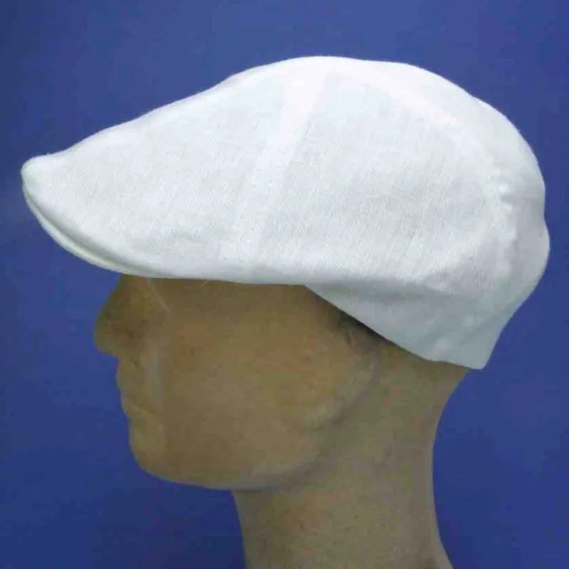 Casquette Brooklyn d'été en chanvre blanc | Casquette d'été homme