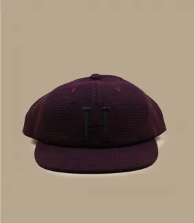 casquette Huf bordeaux - Classic H Houndstooth bloodstone Huf : Headict