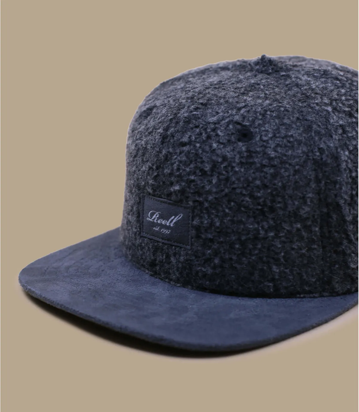 casquette snapback peluche - Suede Cap frosted grey Reell : Headict