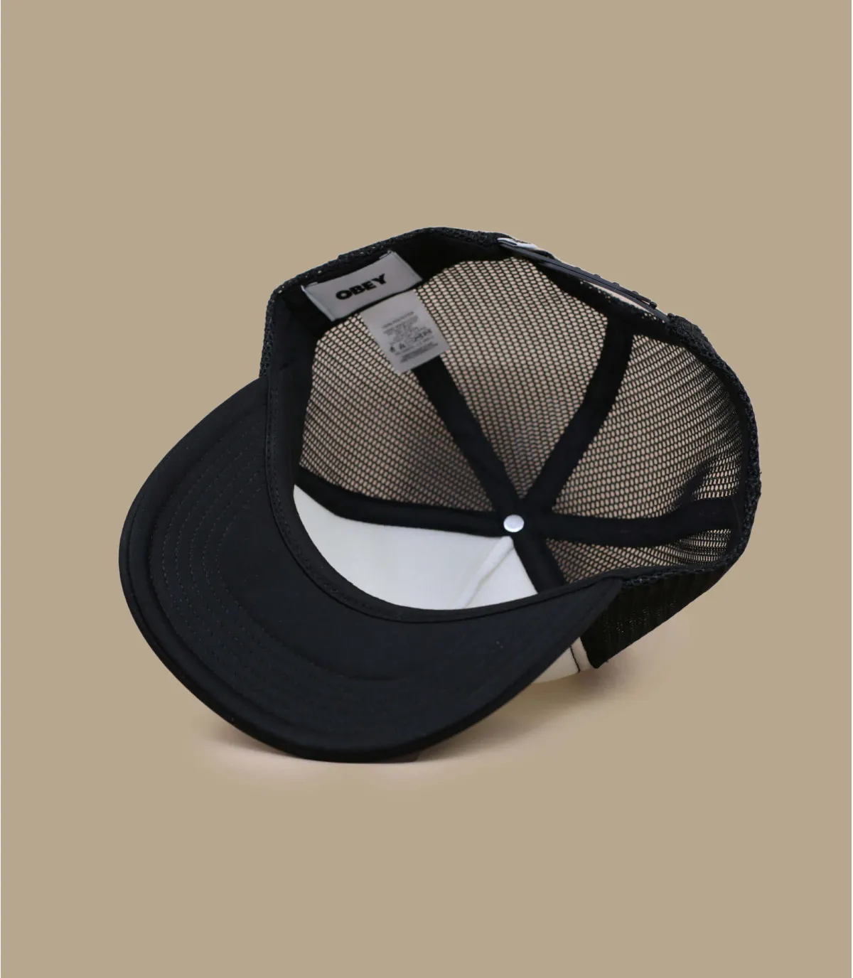 casquette trucker grenouille - Hopper Trucker black Obey : Headict