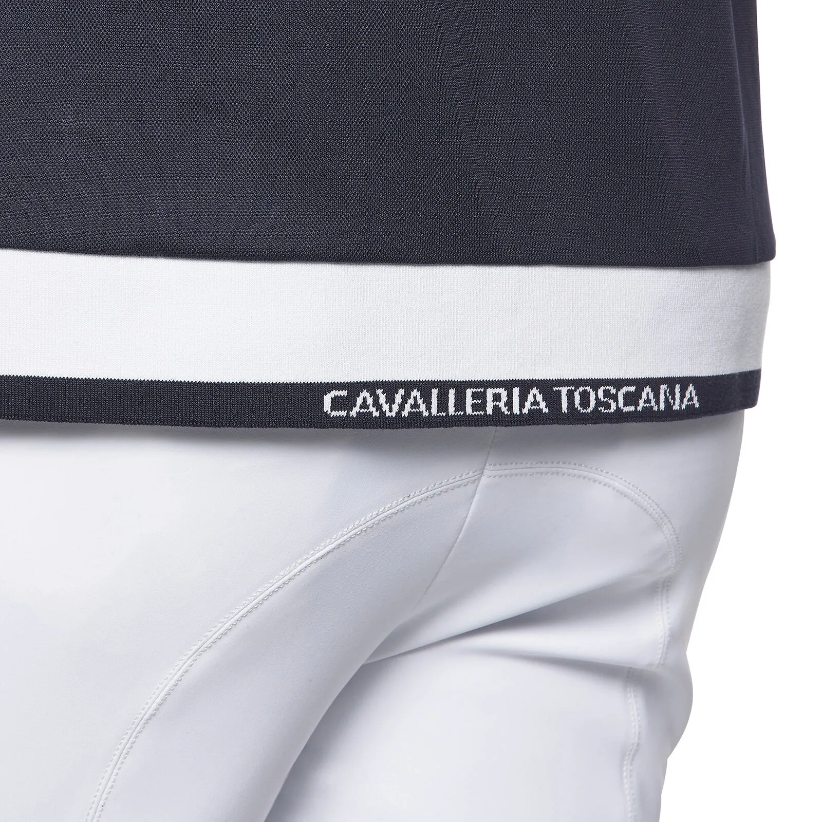 Cavalleria Toscana Polo de concours à manches courtes en jersey piqué pour homme