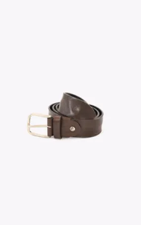 Ceinture cuir marron Mancini - La Canadienne - Accessoires Cuir Marron