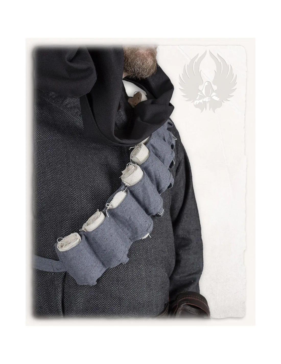 Ceinture médiévale des guérisseurs de Salerne - Gris ⚔️ Boutique Épées