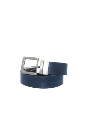 Ceinture Serge Blanco en cuir reversible ref_tnt36732-2007-Gris-Bleu