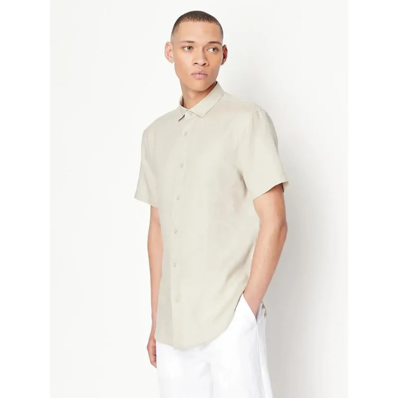 Chemise en lin regular blend blanc homme - Tommy Jeans | wimod