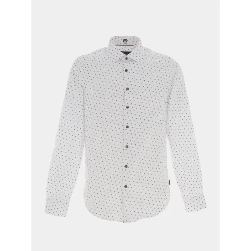 Chemise en lin regular blend blanc homme - Tommy Jeans | wimod