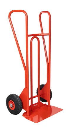 Diable 250 kg - bavette fixe - roues pneumatiques - poignées fermées 