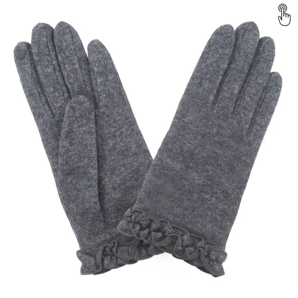 Gants Glove Story pour écran tactile revers froncé 31090NF