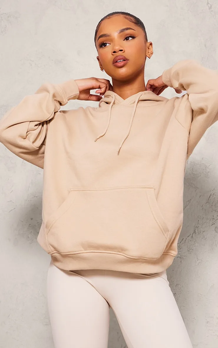 Hoodie en sweat oversize sable