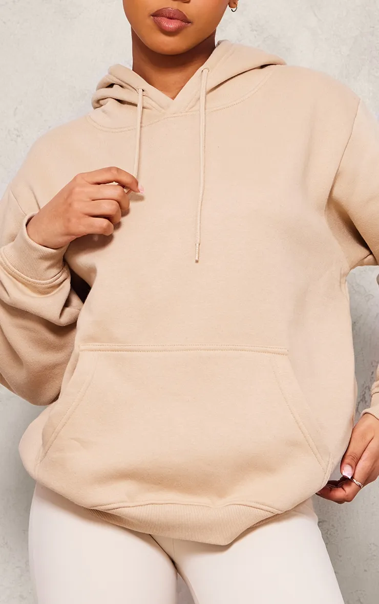 Hoodie en sweat oversize sable