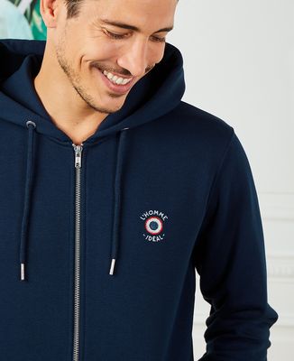 Hoodie homme L'homme idéal cocarde (brodé)