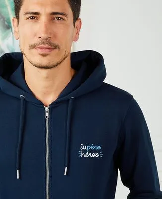 Hoodie homme suPère héros (brodé)