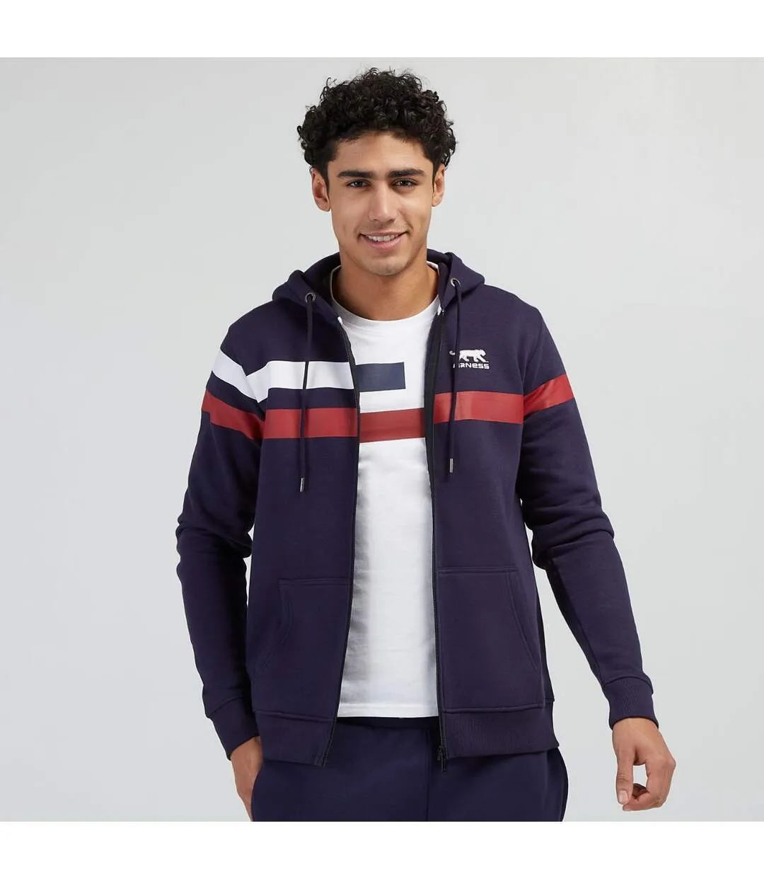 HOODIE ZIPPE TRICOLORE