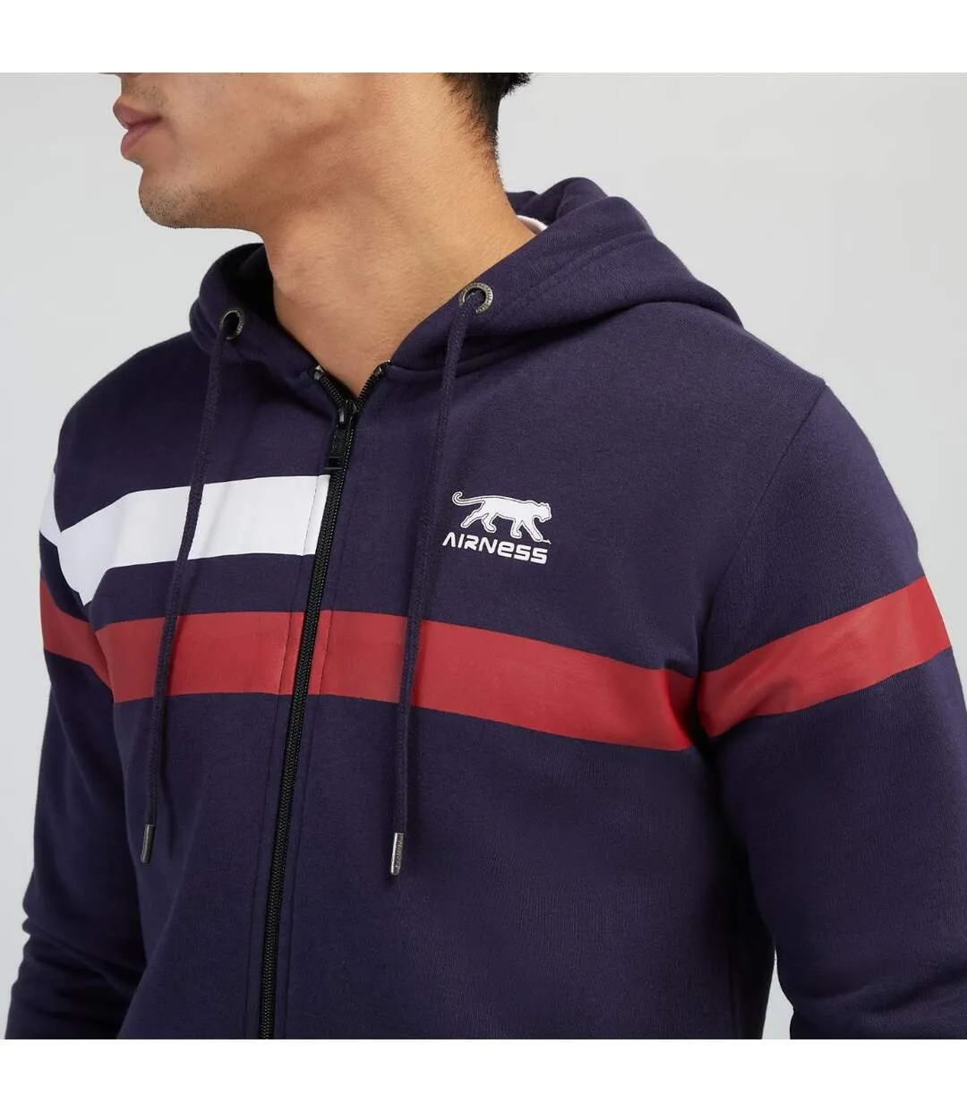 HOODIE ZIPPE TRICOLORE