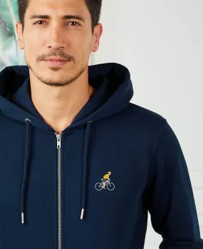 Hoodie zippé homme Cycliste doré (brodé)