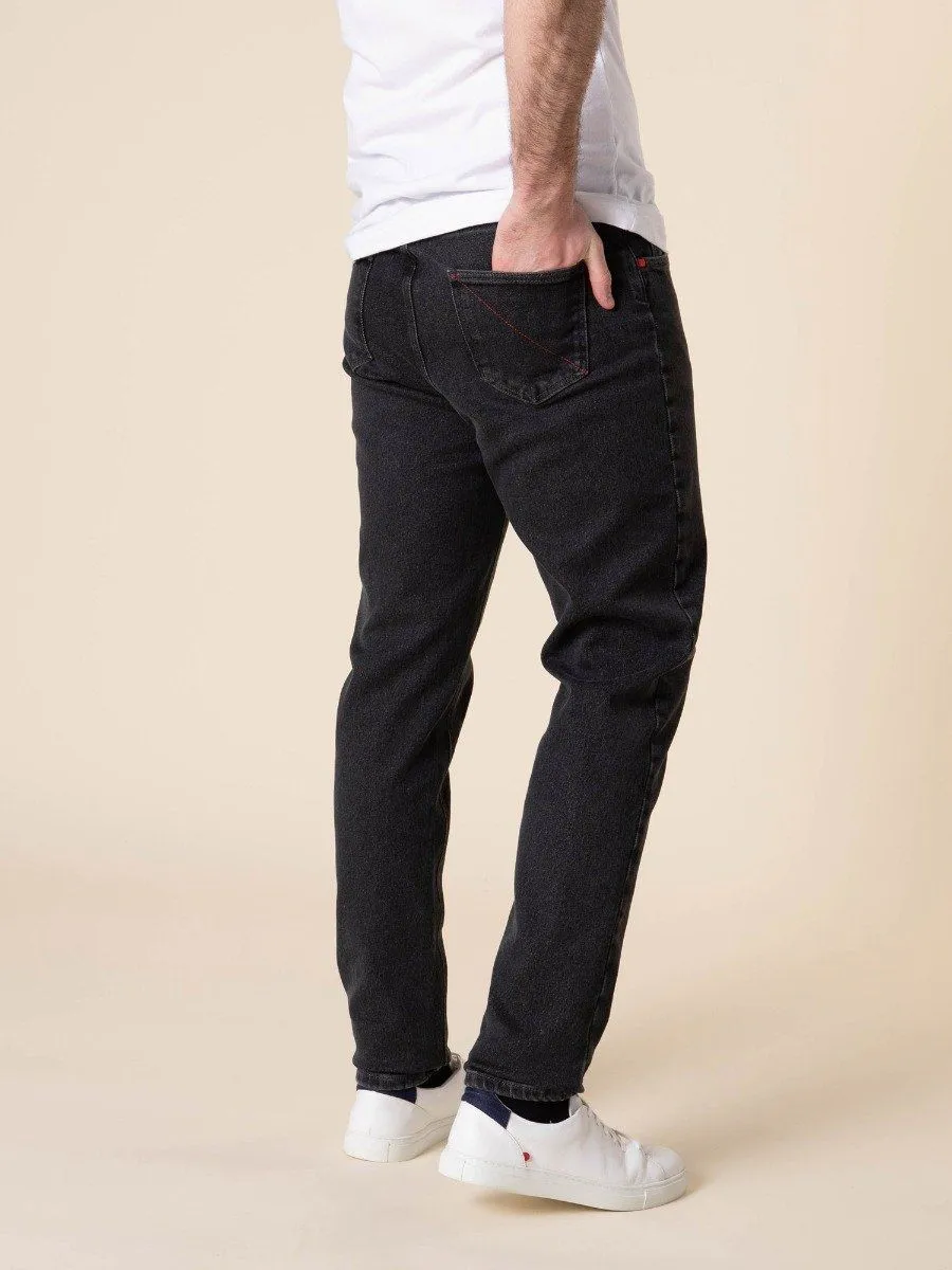 JEANS AJUSTE 105N DELAVE ATHLETIQUE coton bio superdenim flex noir graphite | 1083