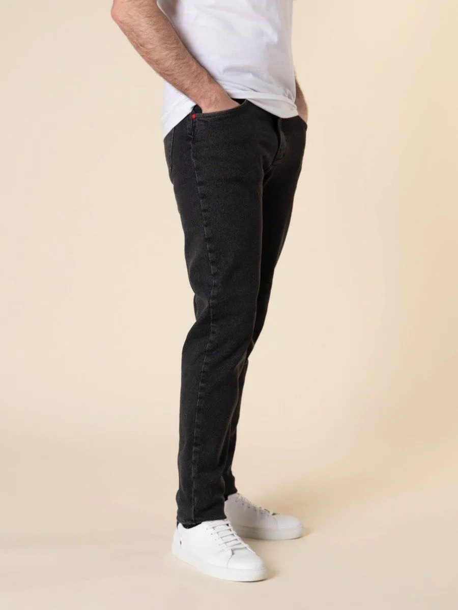 JEANS AJUSTE 105N DELAVE ATHLETIQUE coton bio superdenim flex noir graphite | 1083