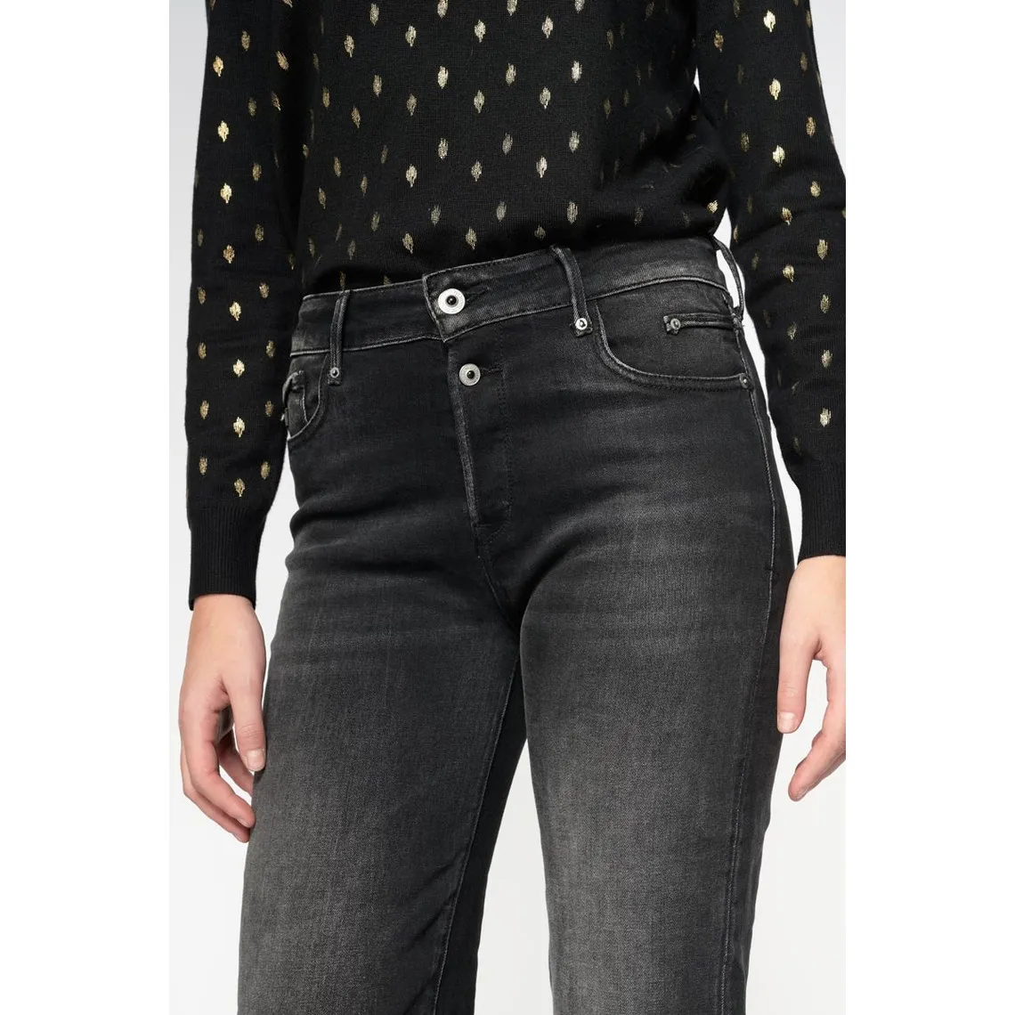 Jeans mom 400/18, 7/8ème noir | 3 Suisses