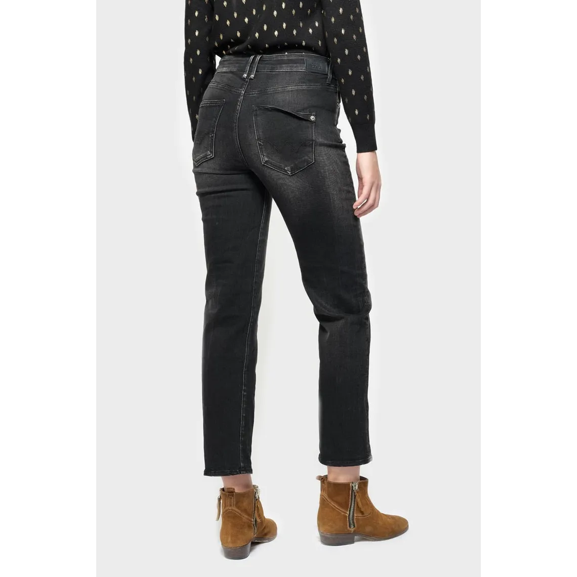 Jeans mom 400/18, 7/8ème noir | 3 Suisses