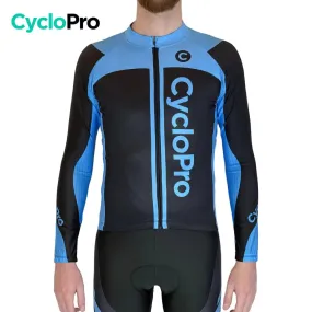 Maillot cycliste hiver bleue - Flash+ - DESTOCKAGE