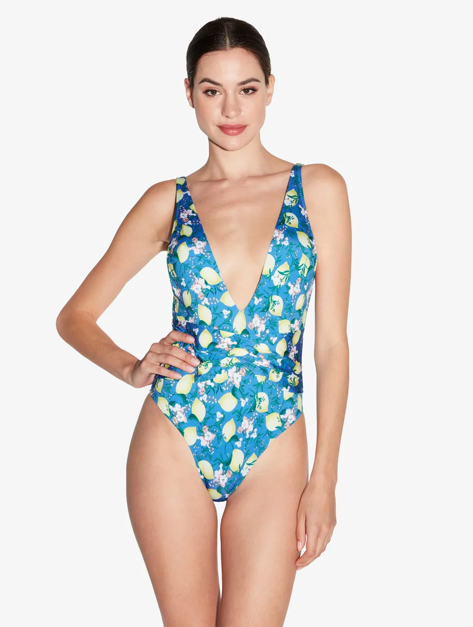 Maillot de bain imprimé bleu