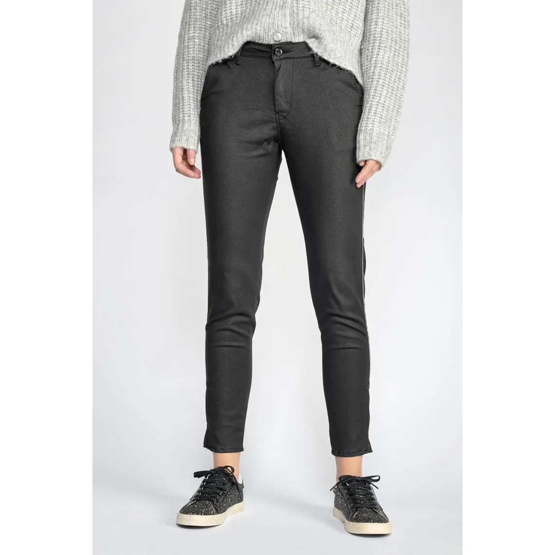 Pantalon chino NAJA noir en coton | 3 Suisses