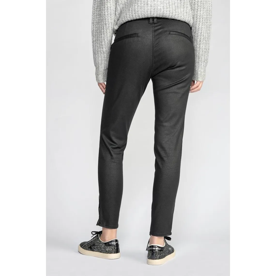 Pantalon chino NAJA noir en coton | 3 Suisses