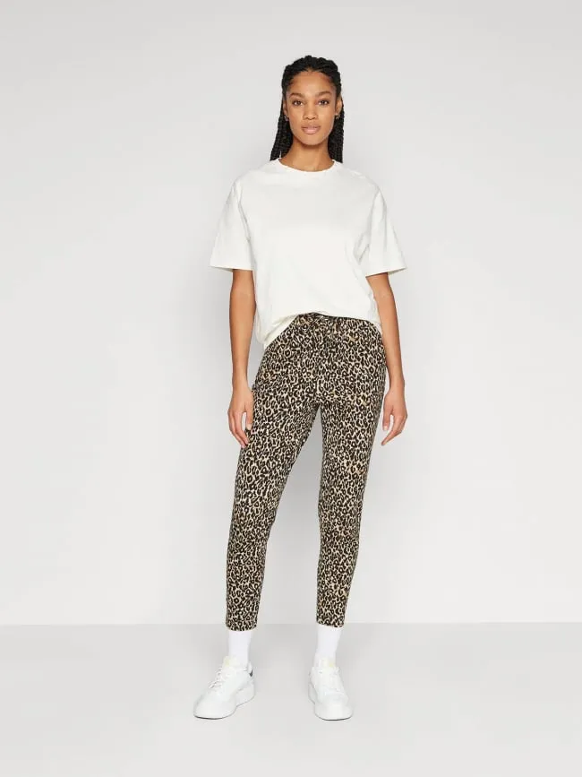 Pantalon pop trash easy léopard marron femme - Only | wimod