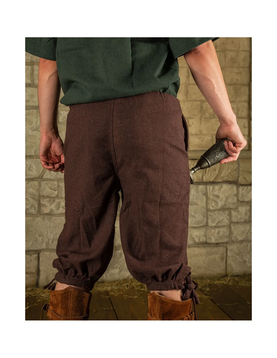 Pantalon viking modèle Kilian, couleur marron ⚔️ Boutique Épées