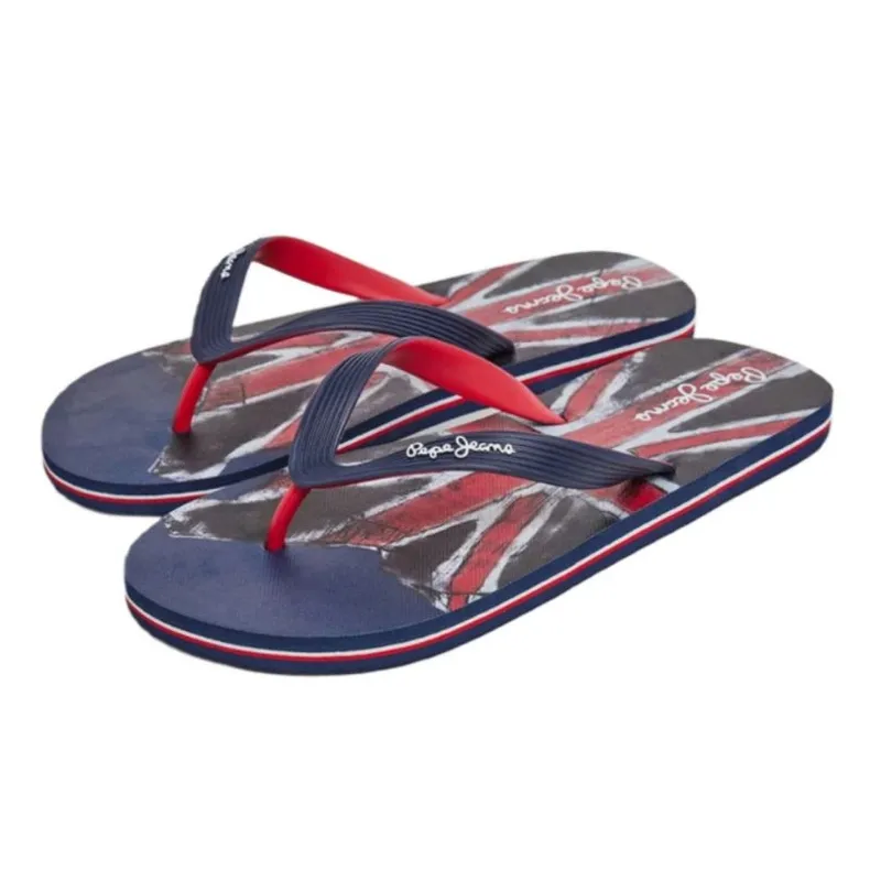 Pepe Jeans tongs Hawi Life Union Jack M PMS70148 bleu