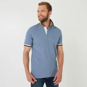 Polo bleu en coton Pima