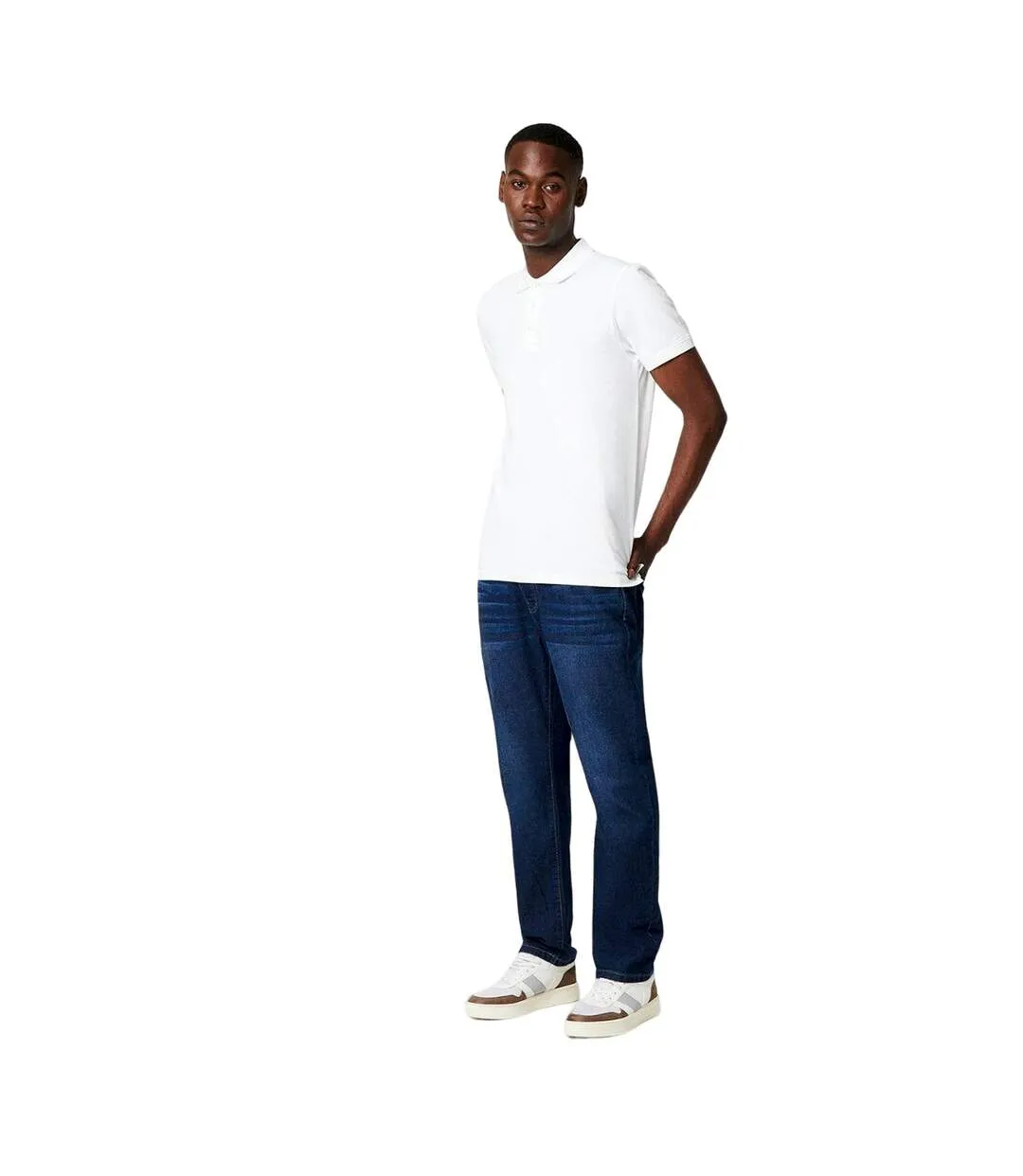 Polo homme blanc Maine