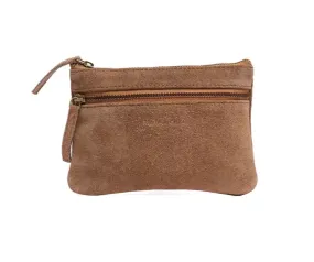 Porte-monnaie pochette croûte de cuir Made In Ced