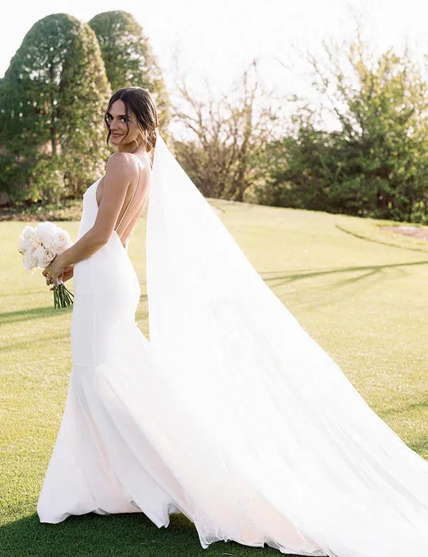 Robe de mariée simple en sirène pour la plage