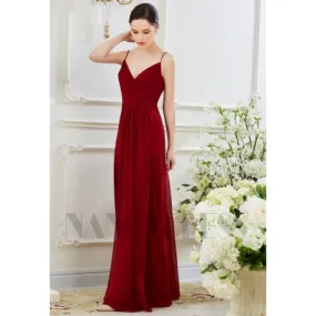 robe de soirée bordeaux long