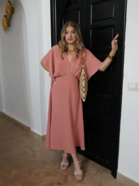 Robe longue Helena Vieux Rose