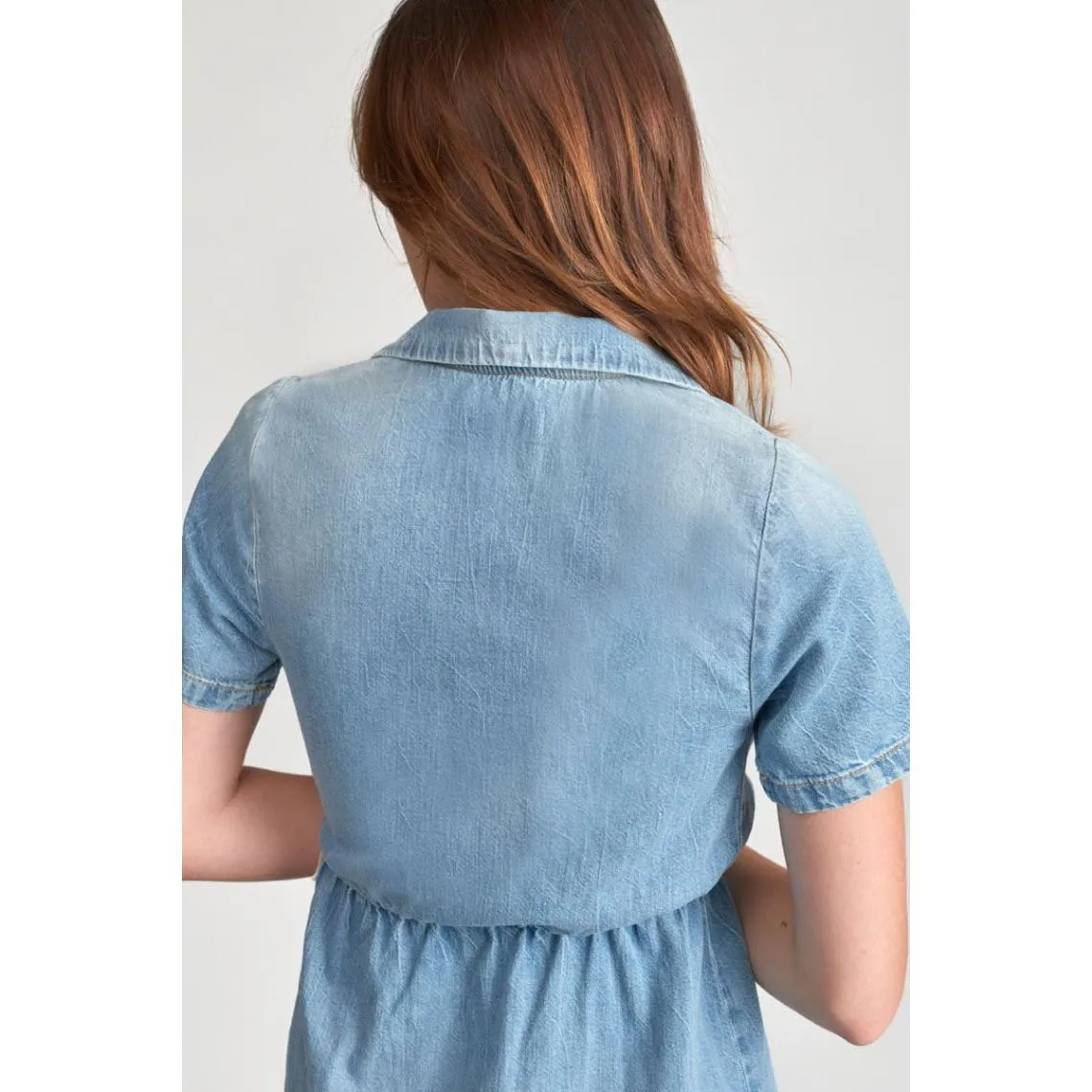 Robe portefeuille en jeans YAHYA bleu Gia | 3 Suisses