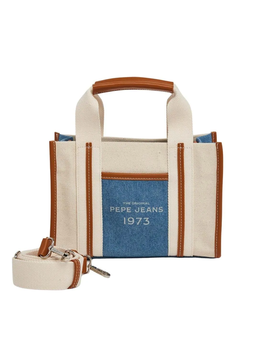 Sac Pepe Jeans Rebecca Lottie Blanc et Bleu