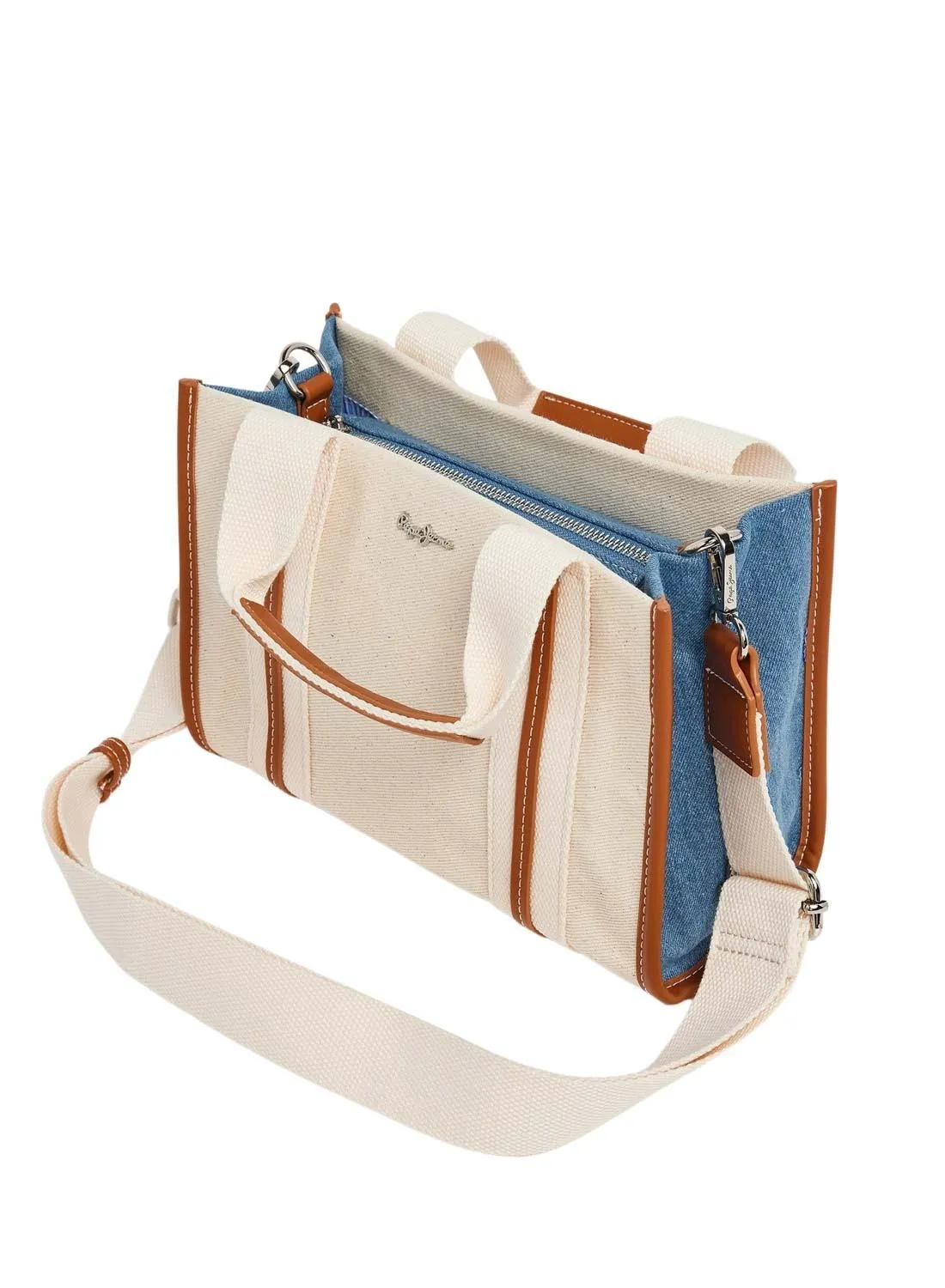 Sac Pepe Jeans Rebecca Lottie Blanc et Bleu