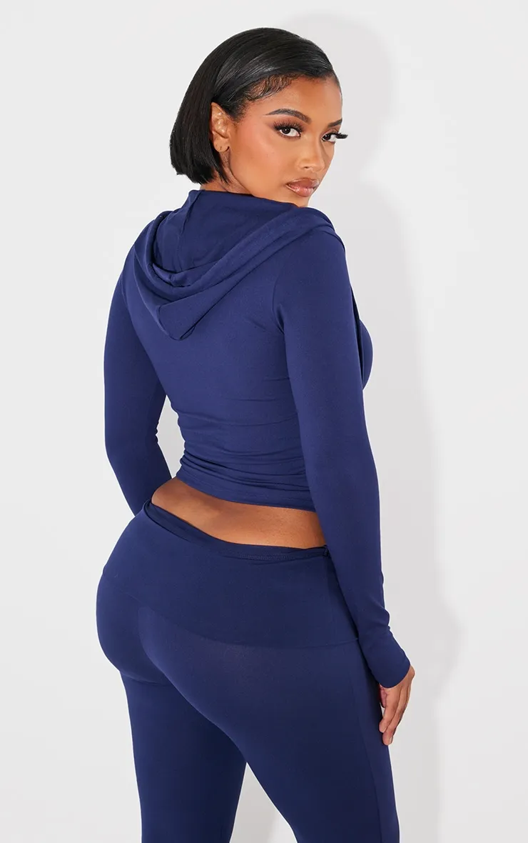 Shape Hoodie bleu marine Sculpt à zip