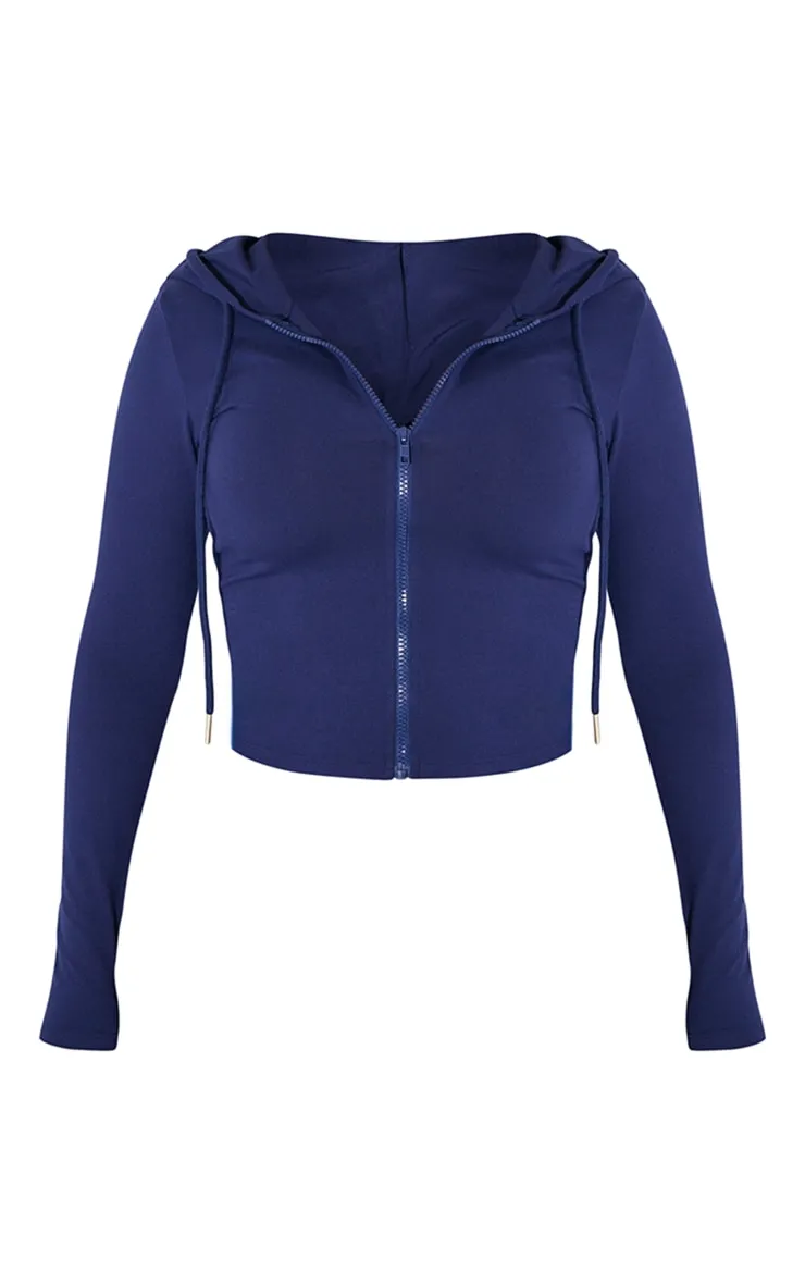 Shape Hoodie bleu marine Sculpt à zip