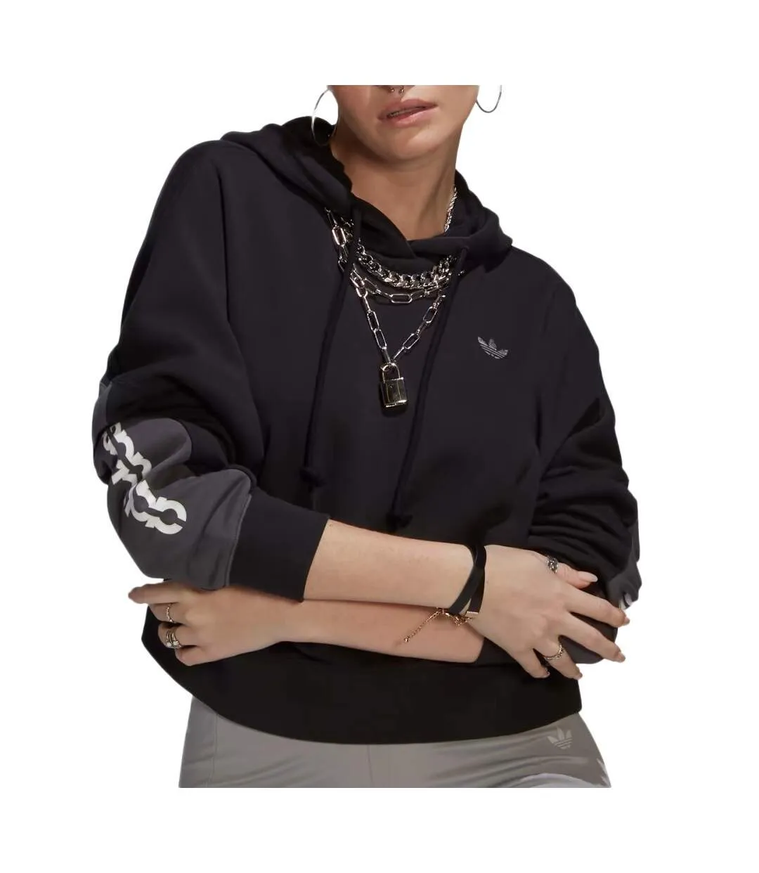 Sweat Noir Femme Adidas Hoodie