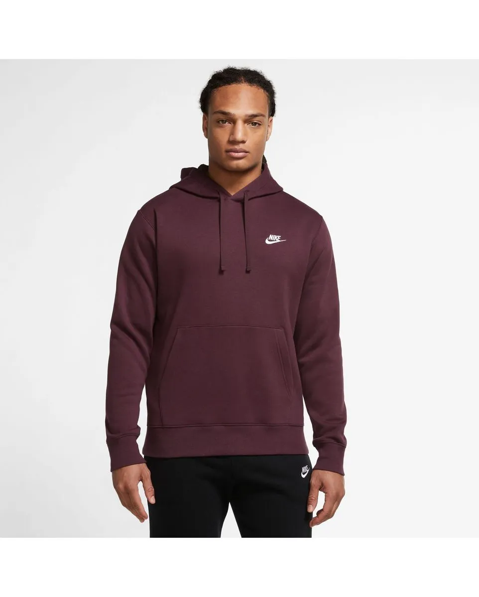 Sweat à capcuhe manches longues Homme M NSW CLUB HOODIE PO BB Bordeaux