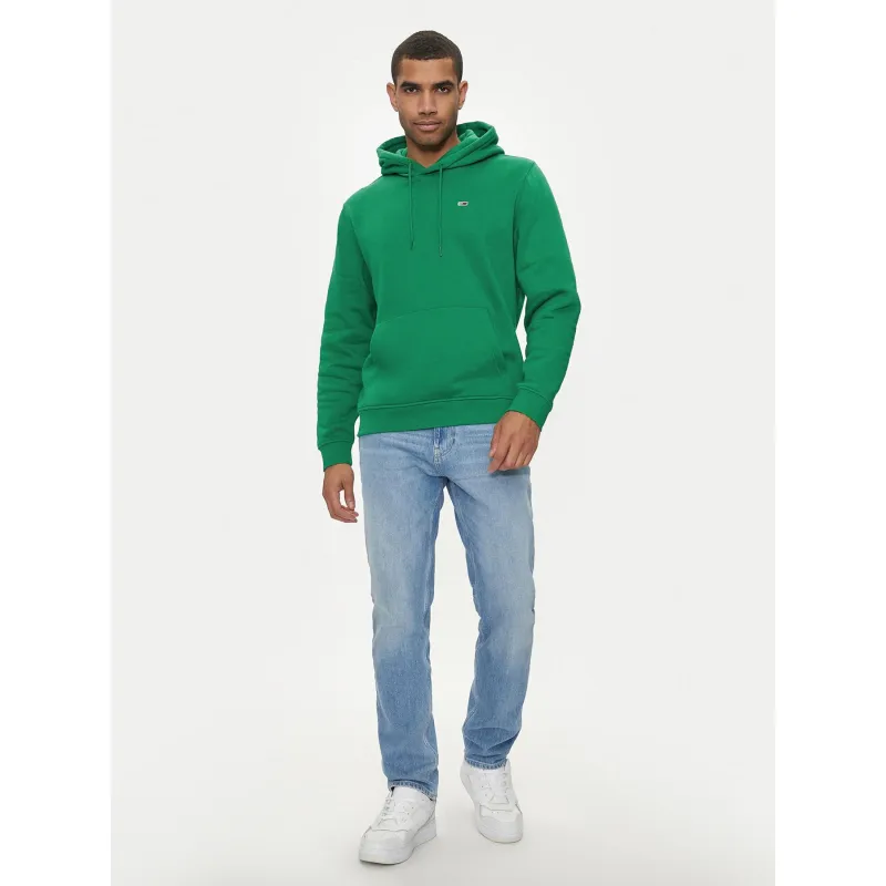 Sweat à capuche regular flag vert homme - Tommy Jeans | wimod