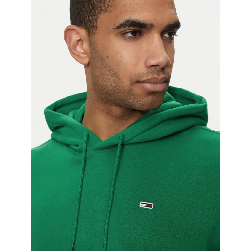 Sweat à capuche regular flag vert homme - Tommy Jeans | wimod