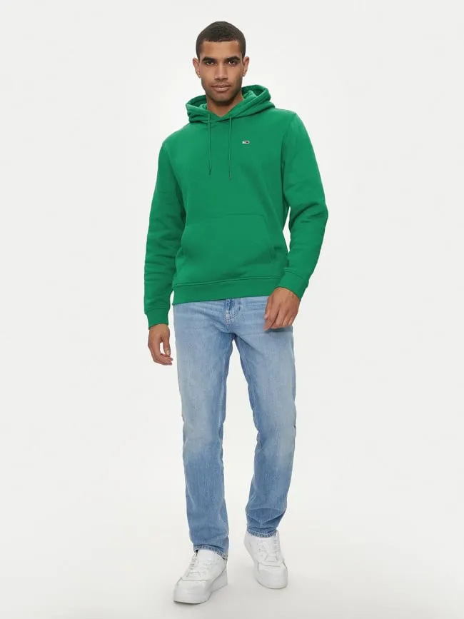 Sweat à capuche regular flag vert homme - Tommy Jeans | wimod